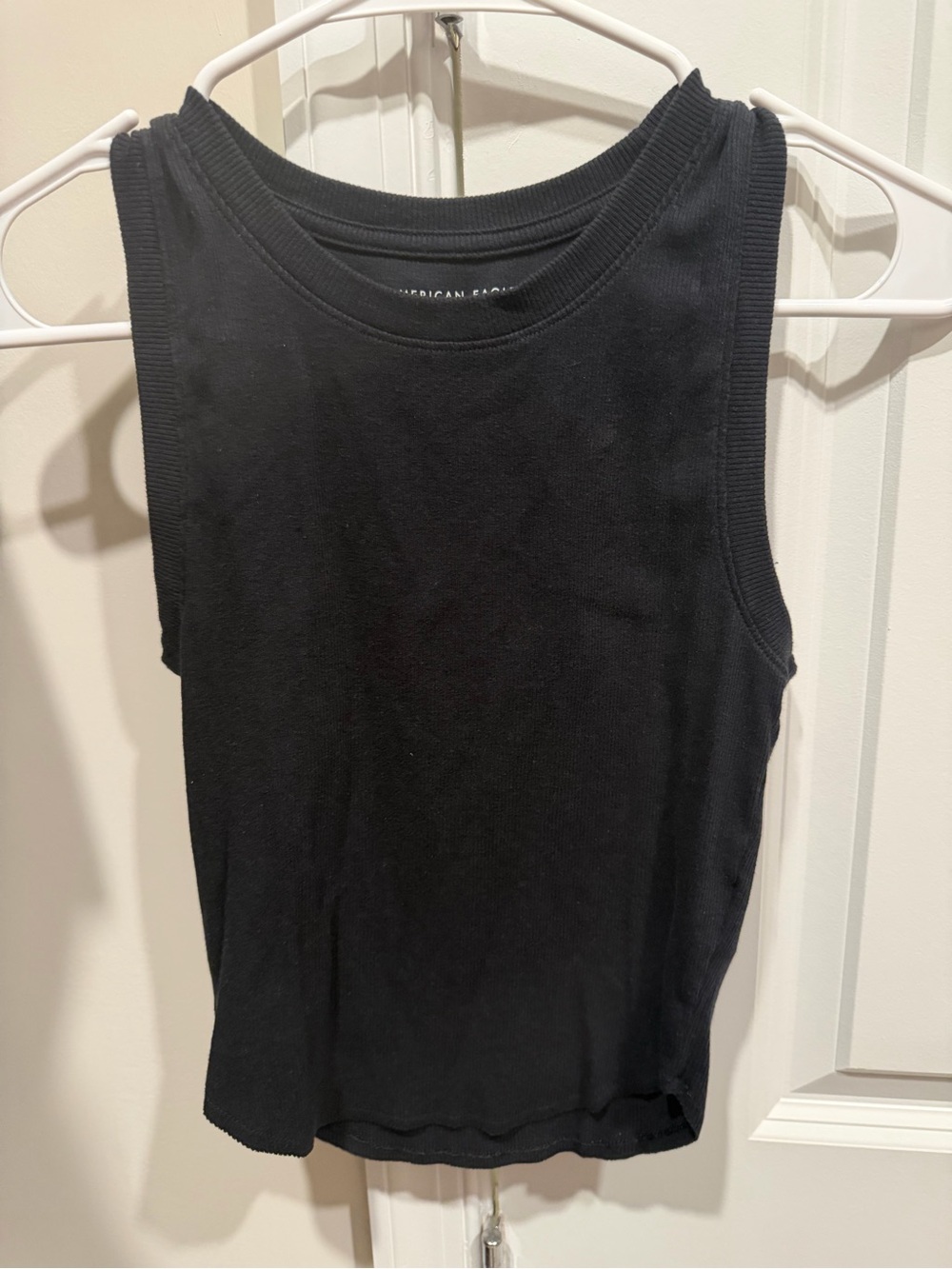 American Eagle Outfitters Black Sleeveless Ribbed Tank